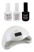 Kit Cabine Sun5 48w + Primer + Top Coat + Base Lirio