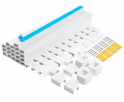 Kit Cable Cover Raceway RAZCC 8m para gerenciamento de cabos, pacote com 20