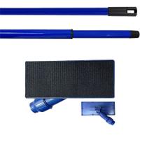 Kit CABO 2 Metros Extensor Retrátil Metal Telescópico+ Base SUPORTE tiras autocolantes LT Limpa Tudo Articulado Mop Com Giro 360
