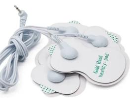 Kit Cabo + 5 Pares Eletrodo Pad Aparelh Tens Fes Fisio 3,5mm Kit Cabo + 5 Pares Eletrodo Pad Aparelh Tens Fes Fisio 3,5mm