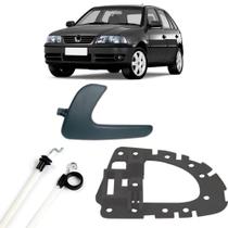 Kit Cabo Acionamento Suporte E Gatilho Maçaneta Grafite Dianteira Esquerda Gol G3