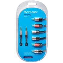Kit Cabo Áudio Nylon 35mm + 2 Adaptadores 2RCA X 35mm Multilaser - WI286