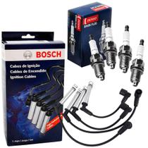 Kit Cabo Bosch + Vela Denso Fiat Fiorino 1.3 8v 2003 a 2006