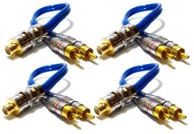 Kit Cabo CABO RCA BLINDADO Y 2M/1F - 2 MACHOS E 1 FÊMEA - 4 UNIDADES Kit Cabo CABO RCA BLINDADO Y 2M/1F - 2 MACHOS E 1 FÊMEA - 4 UNIDADES