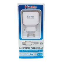 Kit Cabo Carregador 1.2A Kingo - USB X Lightning U101