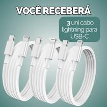 Kit Cabo Carregador Turbo 1 Metro Usb Fonte Usb-C - Escolha Seu Kit