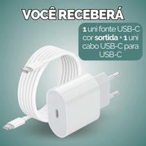 Kit Cabo Carregador Turbo 1 Metro Usb Fonte Usb-C - Escolha Seu Kit Kit Cabo Carregador Turbo 1 Metro Usb Fonte Usb-C - Escolha Seu Kit