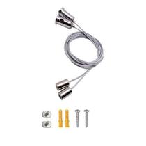 KIT Cabo de Aço Pendente Perfil Lustre Luminária 2 Metros