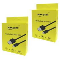 Kit Cabo De Dados Micro Usb X V8 Song Star 1 Metro 2 Peças Kit Cabo De Dados Micro Usb X V8 Song Star 1 Metro 2 Peças