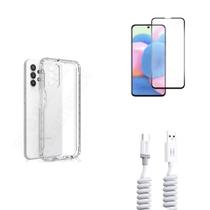 Kit Cabo de dados Samsung Galaxy A32 4G + Capa + Pelicula De Vidro 3D
