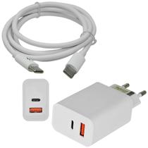 Kit Cabo De Dados Tipo C Fonte Carregadora Com Entrada Usb E Tipe C Multiuso Kit Cabo De Dados Tipo C Fonte Carregadora Com Entrada Usb E Tipe C Multiuso