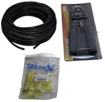 Kit Cabo de Rede CAT5e 15m + Alicate para Crimpar + 4 RJ45