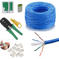 Kit Cabo De Rede Cftv Cat 6 30m Alicate Testador 20rj45 9v