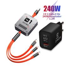KIT Cabo De Tipo C Carregamento Rápido Retrátil Turbo 3 em 1 Micro USB V8 Celula KIT Cabo De Tipo C Carregamento Rápido Retrátil Turbo 3 em 1 Micro USB V8 Celula