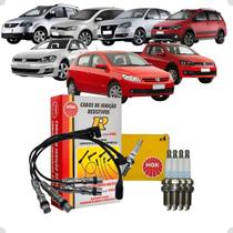 Kit Cabo De Vela Ngk Stv-25 + Jogo De Velas Ngk Bkr7esb-d Preto