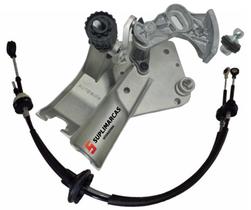 Kit Cabo Duplo De Engate Seleção Marcha E Tampa Seletora Completa Trambulador Corsa Celta Prisma