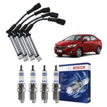 Kit Cabo E Vela de Ingnição Original Bosch Chevrolet Prisma 1.4 8V Flex 2013 a 2019