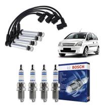 Kit Cabo E Vela de Ingnição Original Bosch Chevrolet riva 1.8 MPFI 8V Flexpower 2003 a 2012