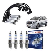 Kit Cabo E Vela de Ingnição Original Bosch Chevrolet Spin 1.8 8V Econo.Flex 2012 a 2016