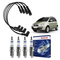 Kit Cabo E Vela de Ingnição Original Bosch Fiat Idea 1.4 8V Flex 2005 a 2010