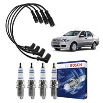 Kit Cabo E Vela de Ingnição Original Bosch Fiat Siena Fire 1.0 MPI 8V Flex 2005 a 2012 Kit Cabo E Vela de Ingnição Original Bosch Fiat Siena Fire 1.0 MPI 8V Flex 2005 a 2012