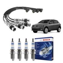 Kit Cabo E Vela de Ingnição Original Bosch Volkswagen Gol G6 1.6 8V I-Motion Total Flex 2012 a 2016