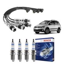 Kit Cabo E Vela de Ingnição Original Bosch Volkswagen SpaceCross 1.6 8V Flex 2011 a 2014