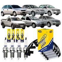 Kit Cabo E Velas Corsa Blazer S10 8v Eletrodo Baixo