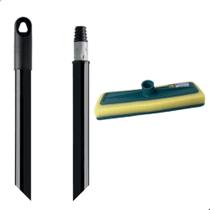 Kit Cabo Extensor 3 Metros Metal Rodo Espuma Fibra Grossa Azulejo