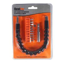 Kit Cabo Extensor Eixo Prolongador Flexível Parafusadeira
