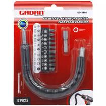 Kit cabo extensor flexivel + 11 pcs para parafusadeira - gadan