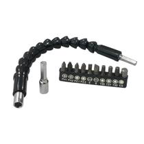 Kit Cabo Extensor Flexivel 24cm + 11 Pcs Para Parafusadeira