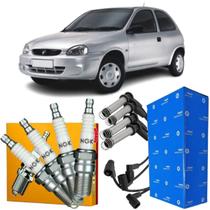 Kit Cabo + Jogo De Velas Corsa 1.0 1.4 1.6 8V EFI Gasolina Kit Cabo + Jogo De Velas Corsa 1.0 1.4 1.6 8V EFI Gasolina