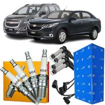 Kit Cabo + Jogo De Velas Originais Cobalt Spin 1.8 Spe4 Flex