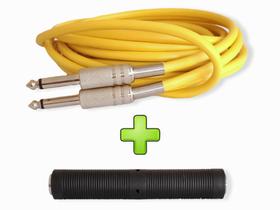 Kit cabo p10 5m e emenda som violão guitarra profissional