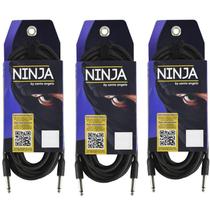 Kit Cabo para Instrumento Santo Angelo Ninja 15Ft 4,57m 3 Unidades