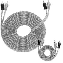 Kit Cabo RCA Injetado Som Automotivo Techone 5 Metros + 1 Cabo RCA Injetado De 1 Metro