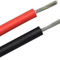 Kit Cabo Solar 6mm Fotovoltaico 100 m Vermelho + 100 m Preto