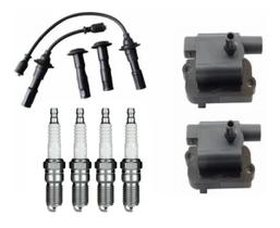 Kit Cabo Supressor e Velas Comum e 2 Bobina Jac T6 T8 Kit Cabo Supressor e Velas Comum e 2 Bobina Jac T6 T8