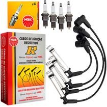 Kit Cabo Vela + Velas Corsa Prisma Cobalt Agile 1.4 Flex Ngk