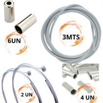 Kit Cabos 3mts Conduites Branco Teflon Para Freio Traseiro