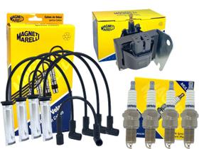 Kit Cabos de Velas + Velas + Bobina Monza Kadett Ipanema 1.8 2.0 EFI 1991 a 1996