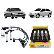 Kit Cabos e Velas De Ignição Astra e vectra 2.0 2.2 8v 1996 ate 2008 Cabos ILM e velas NGK