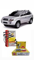 Kit Cabos e Velas de Ignição Originais NGK - Hyundai Tucson 2.0 16v de 2004 a 2018.