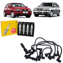 Kit Cabos Ilm E Vela De Ignição Ngk Parati Gol 1.0 16v At/mi