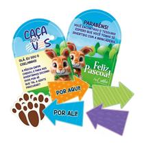 Kit Caça aos Ovos Coelinho Páscoa Setas Pegadas - 1 Unidade