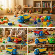 Kit Caçamba Infantil Didático Com Formas 7 Peças Desenvolvimento Brinquedo Crianças Coordenação Motora Estimular Diversão Aprendizado Kit Caçamba Infantil Didático Com Formas 7 Peças Desenvolvimento Brinquedo Crianças Coordenação Motora Estimular Diversão Aprendizado