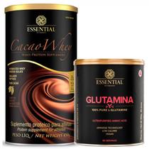 Kit Cacao Whey (450g) + Glutamina 100% Pura (300g) - Essential Nutrition