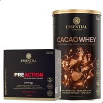 Kit Cacao Whey 450g + Pre-Action 27g (540g) 20 un Essential Kit Cacao Whey 450g + Pre-Action 27g (540g) 20 un Essential