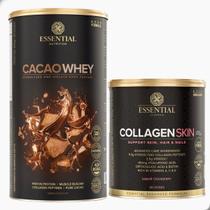 Kit Cacao Whey Protein 450g + Collagen Skin Cranberry 330g Essential